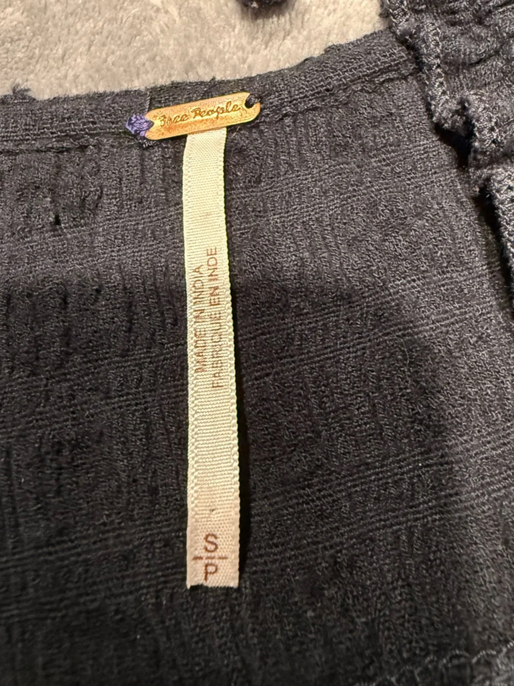 Free People Endless Summer Elle Mini Dress size S Black Puff Sleeve - Picture 7 of 10